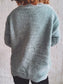 Notched Dropped Shoulder Long Sleeve Sweater nicholesgifts