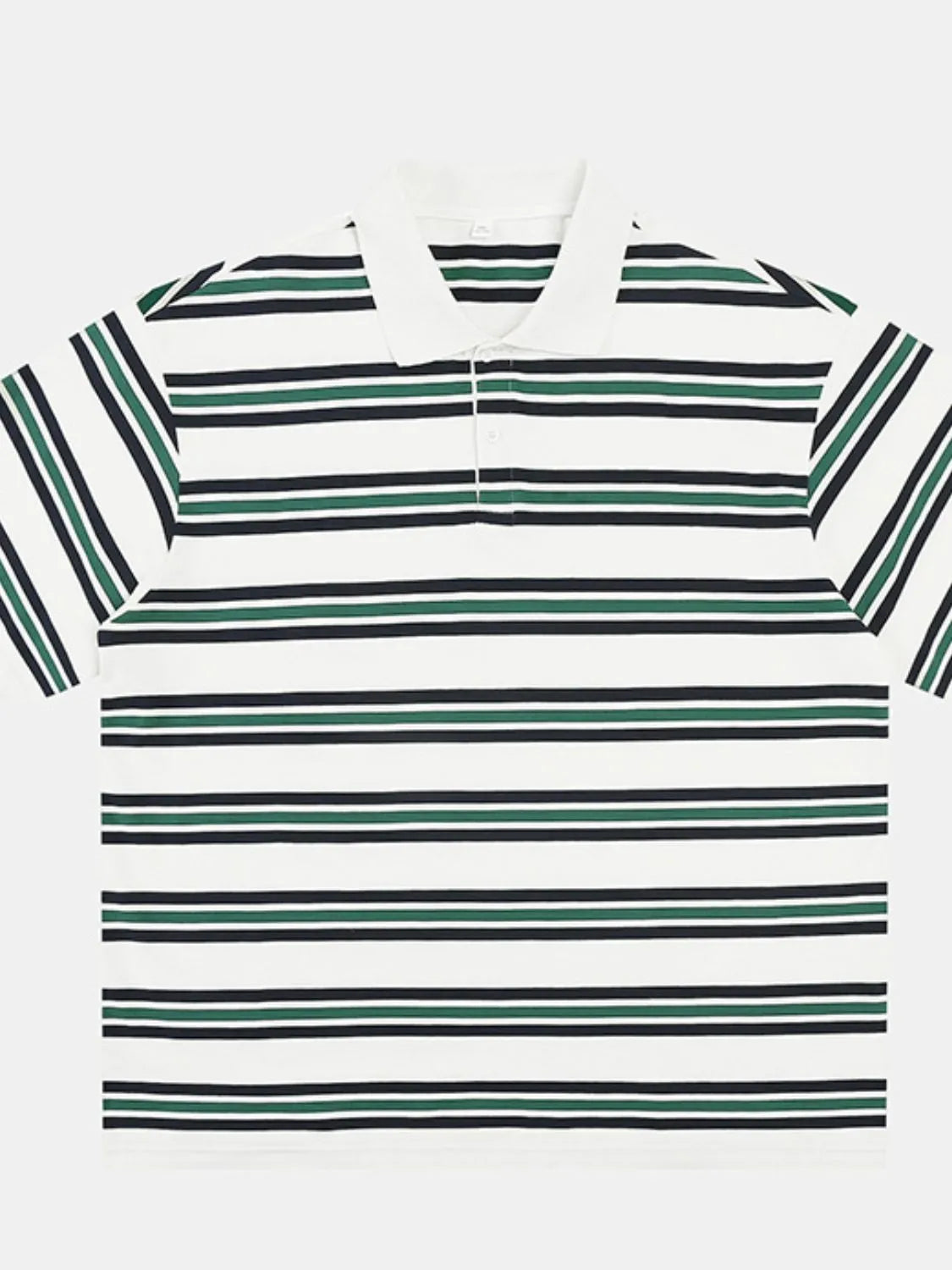 Men's Striped Collared Neck Half Sleeve Polo Trendsi