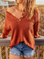 Women Button Detail Long Sleeve Knit Top nicholesgifts