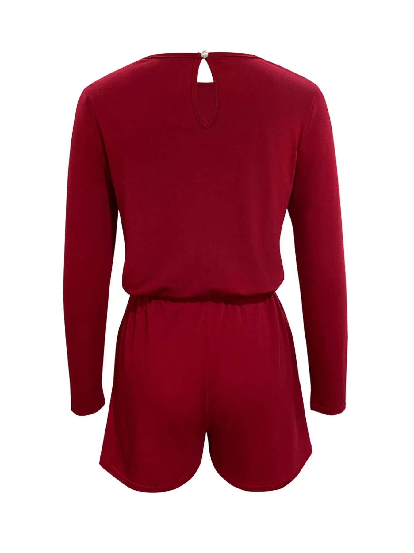 Long Sleeve Drawstring Romper nicholesgifts