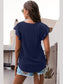 Ruffled Round Neck Cap Sleeve Blouse nicholesgifts