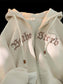 Men's Plus Size Letter Zip Up Drawstring Hoodie nicholesgifts