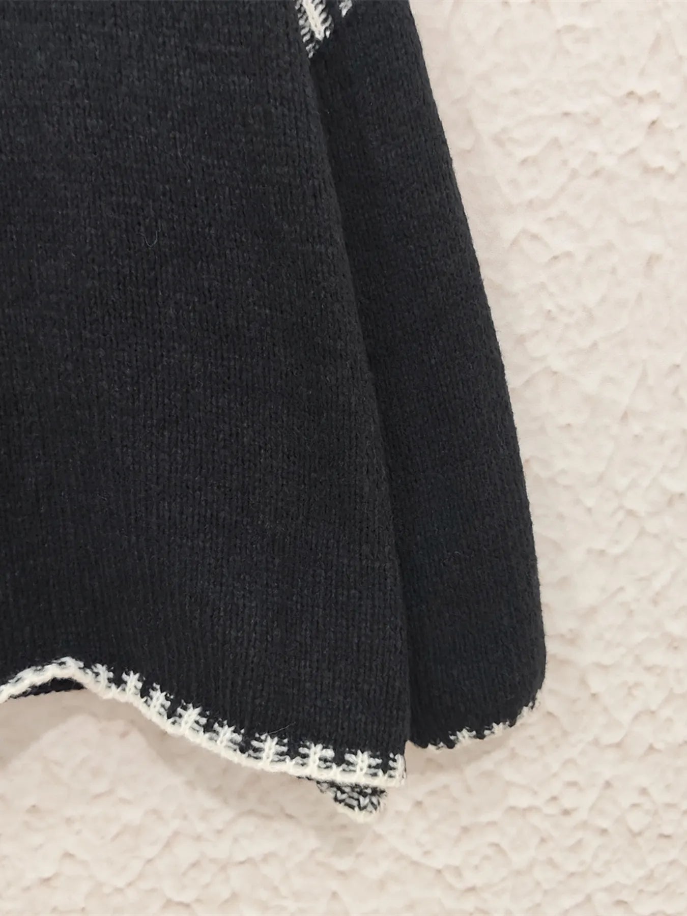 Contrast Trim Oversized Sweater