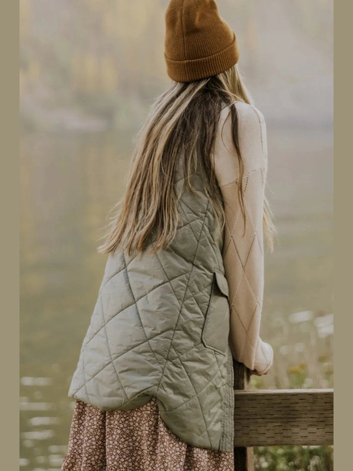 Button Up Pocketed Vest Coat nicholesgifts