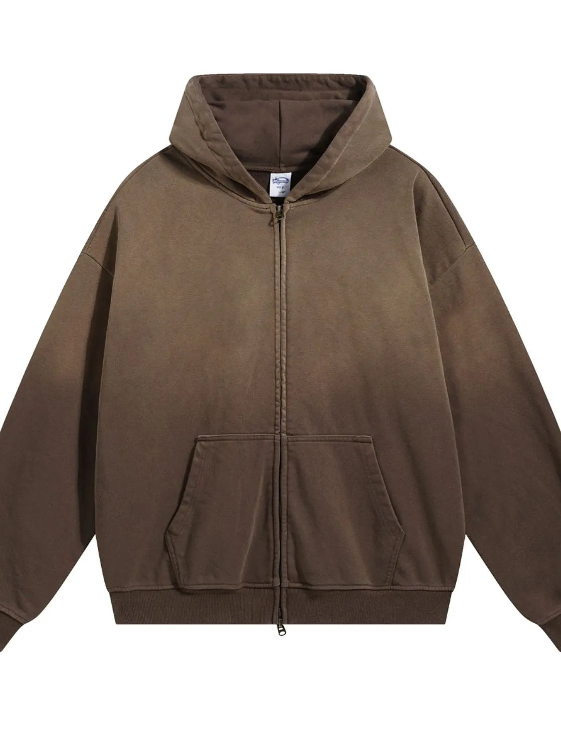 Men's Gradient Zip Up Drop Shoulder Hoodie NicholesGifts