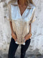 Full Size Collared Neck Short Sleeve Shirt Plus Size nicholesgifts