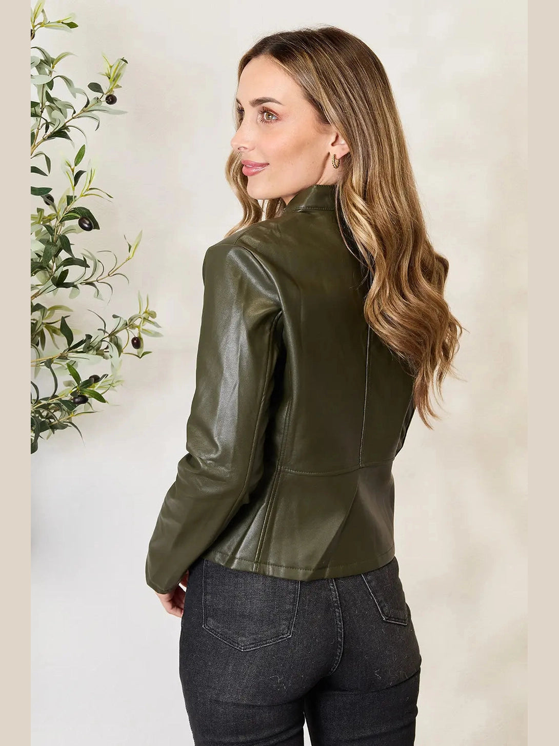 Mock Neck Zip Up Jacket nicholesgifts