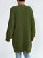Open Front Dropped Shoulder Slit Cardigan nicholesgifts