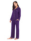 Collared Neck Long Sleeve Loungewear Set with Pockets nicholesgifts