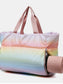 Women Gradient Quilted Travel Bag with Side Zippers nicholesgifts