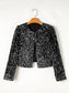 Sequin Open Front Long Sleeve Jacket nicholesgifts