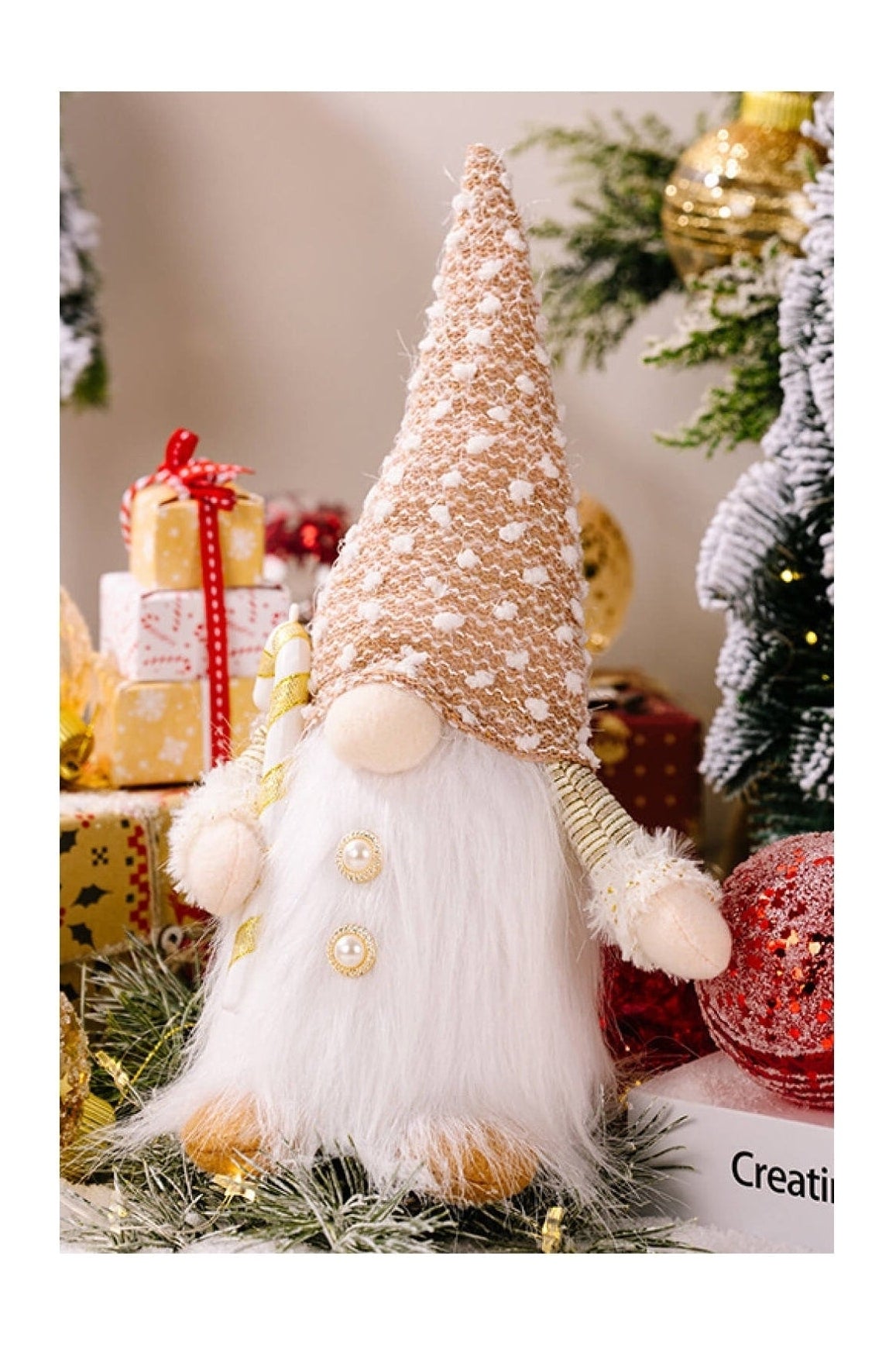 2-Pack Plush Light-Up Christmas Gnomes nicholesgifts