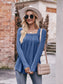 Square Neck Long Sleeve T-Shirt nicholesgifts