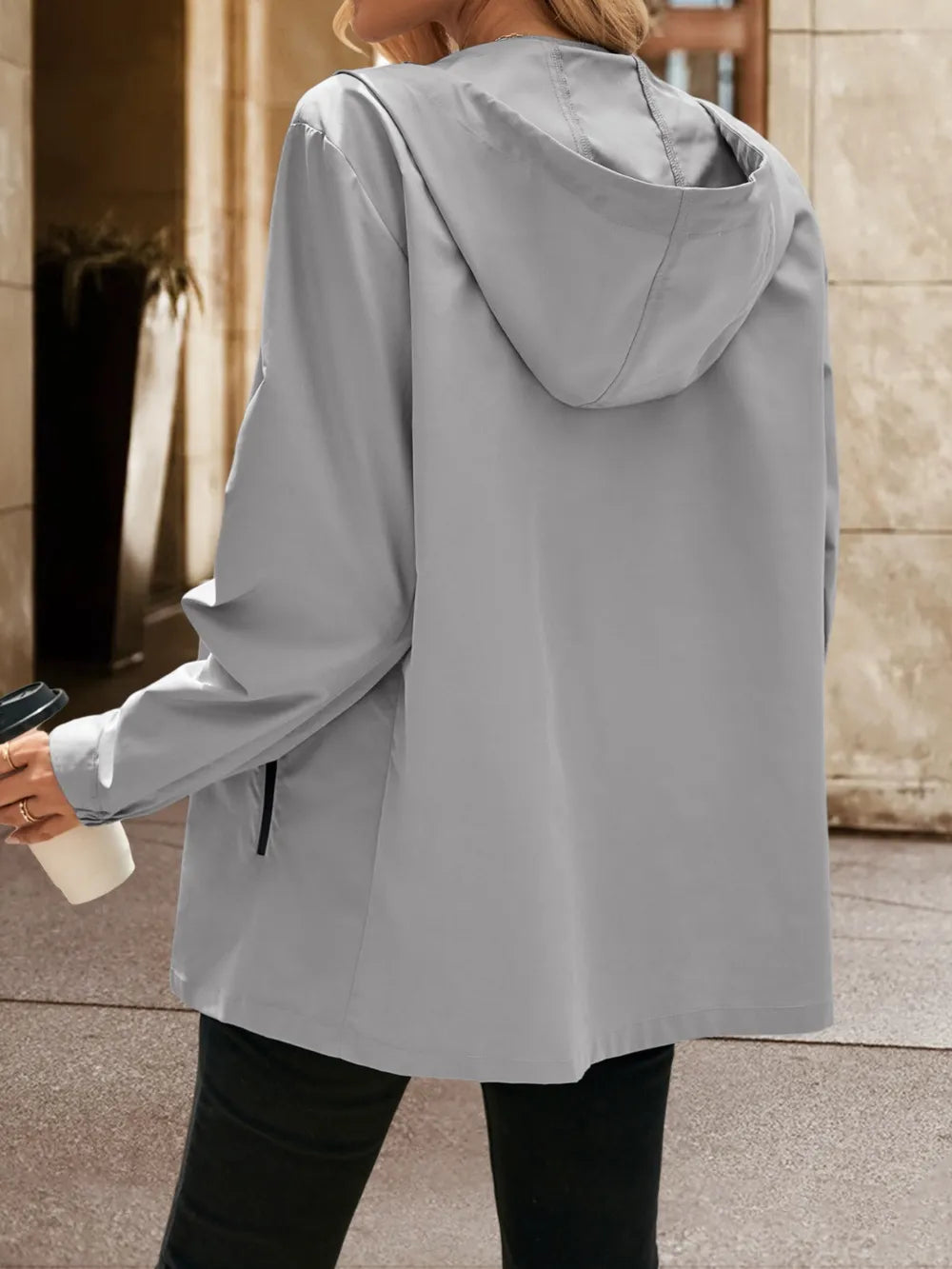 Ivy Lane Pocketed Zip Up Hooded Jacket nicholesgifts