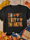 Letter Graphic Round Neck Short Sleeve T-Shirt nicholesgifts