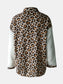Fuzzy Button Up Long Sleeve Jacket nicholesgifts