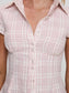 Plaid Short Sleeve Button-Up Shirt nicholesgifts