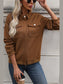 Perfee Textured Zip Up Collared Neck Jacket nicholesgifts