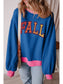 Women Letter Graphic Contrast Long Sleeve Sweatshirt nicholesgifts