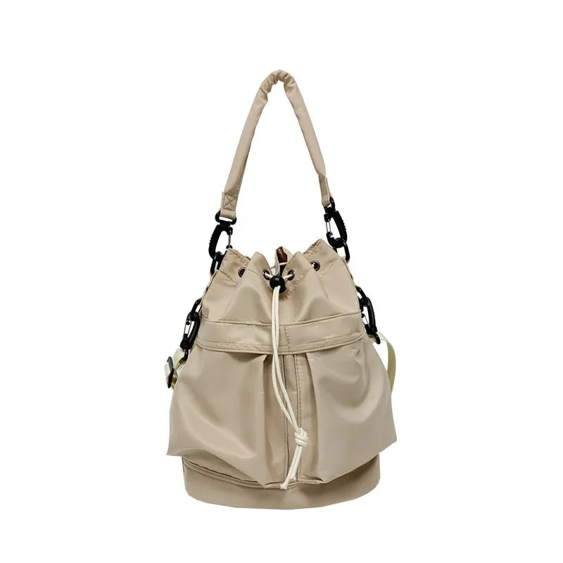 Drawstring Nylon Bucket Bag Trendsi