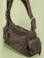 Fame Multi Pocket Leather Shoulder Bag nicholesgifts