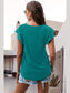 Ruffled Round Neck Cap Sleeve Blouse nicholesgifts