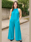 Double Take Full Size Tie Back Cutout Sleeveless Jumpsuit nicholesgifts