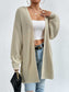 Open Front Dropped Shoulder Slit Cardigan nicholesgifts