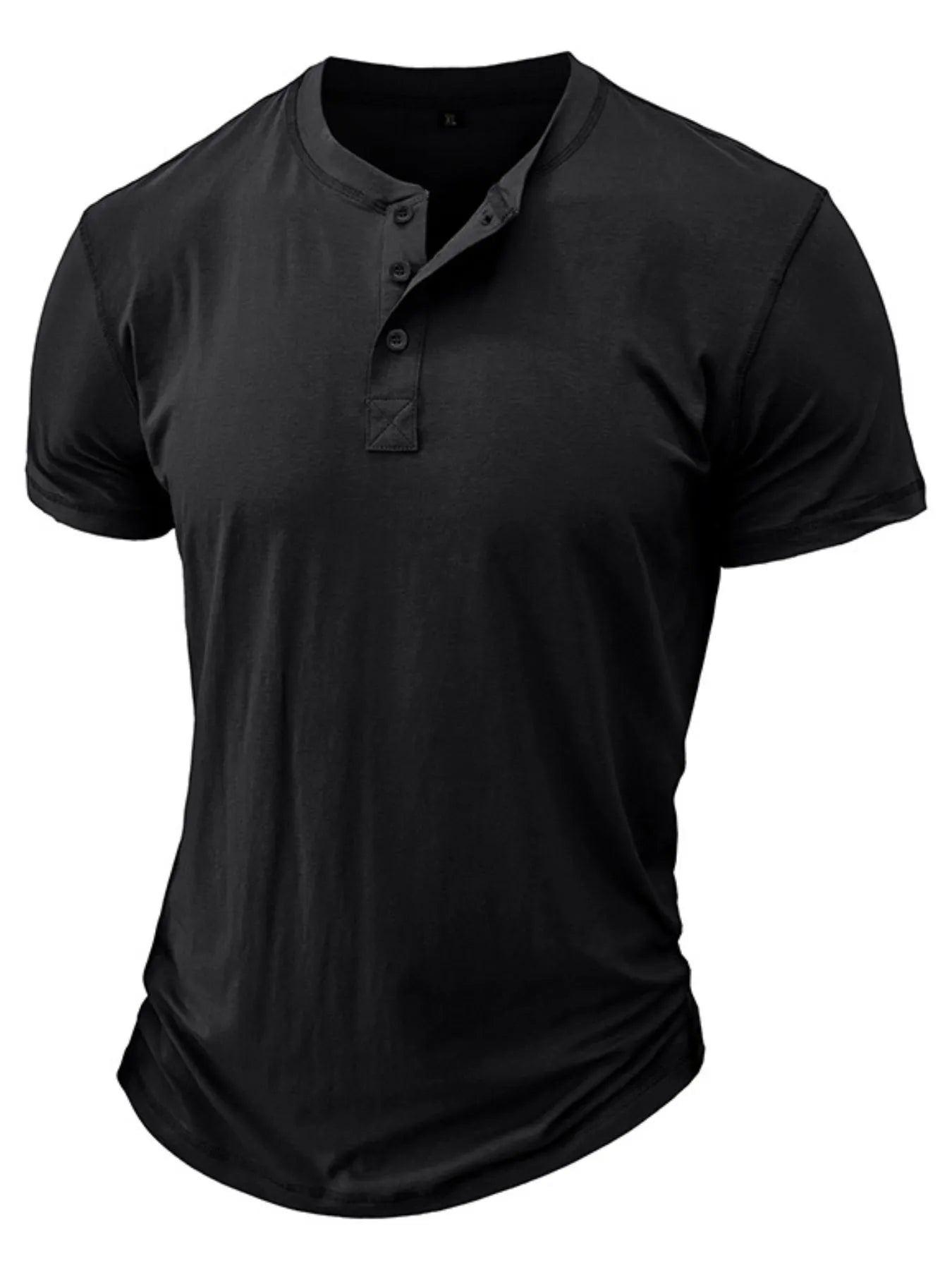 Men's Classic Henley Short Sleeve Polo T-Shirt NicholesGifts