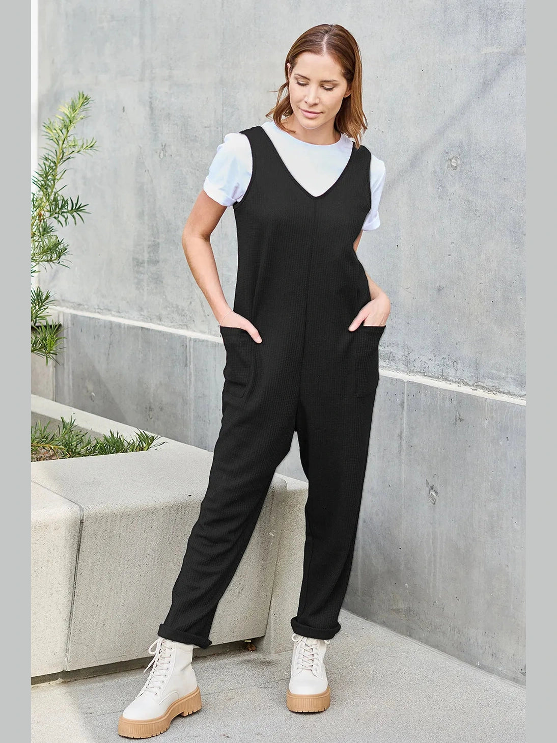 Double Take Full Size Sleeveless Straight Jumpsuit nicholesgifts
