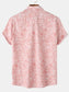 Men's Printed Short Sleeve Button Down Shirt nicholesgifts