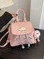 Mini Leather Drawstring Backpack Bag nicholesgifts