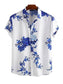 Men's Full Size Printed Short Sleeve Casual Shirt Plus Size nicholesgifts