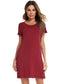Round Neck Short Sleeve Lounge Dress nicholesgifts