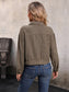 Perfee Houndstooth Collared Neck Button Up Jacket nicholesgifts