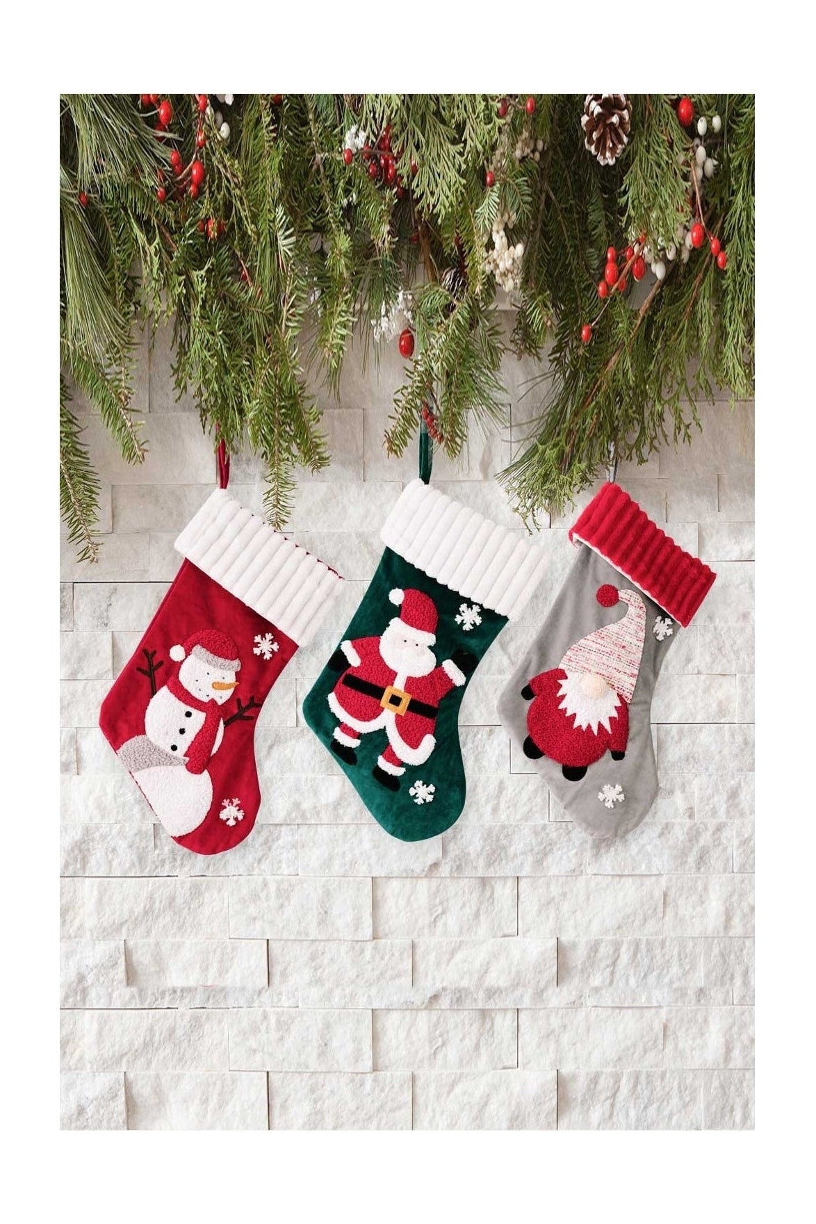 3-Pack Christmas Stocking Ornaments nicholesgifts