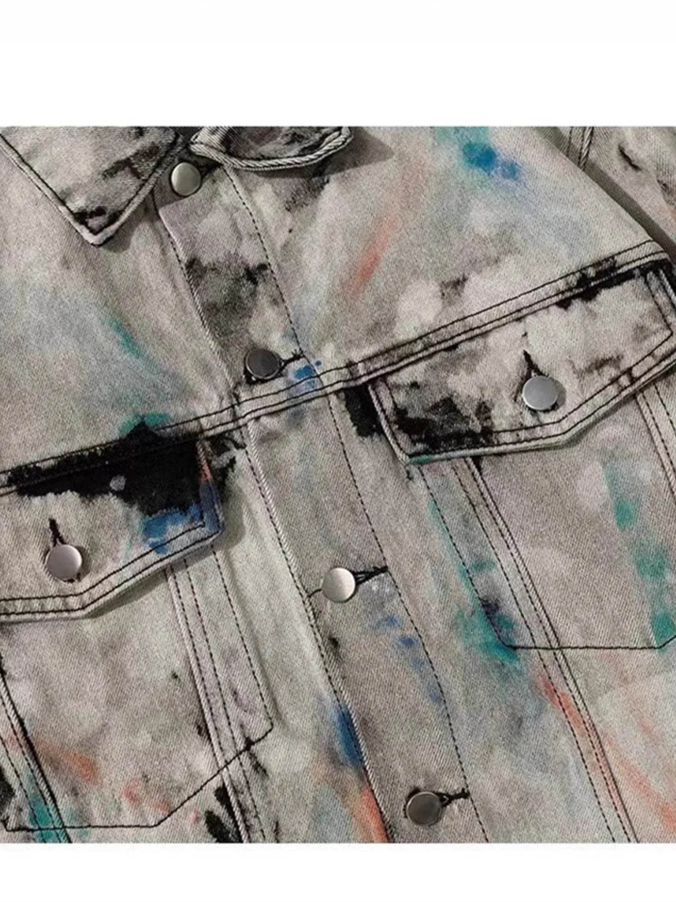 Men's Button Up Long Sleeve Denim Jacket