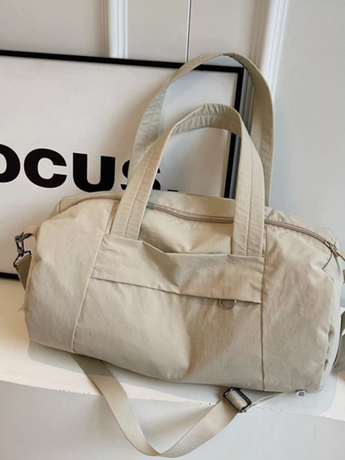 Solid Color Lightweight Travel Duffel Bag nicholesgifts