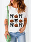 Pumpkin Round Neck Short Sleeve T-Shirt nicholesgifts