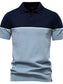 Men's Color Block Short Sleeve Knit Polo Shirt nicholesgifts