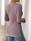 Side Slit Striped Long Sleeve T-Shirt nicholesgifts