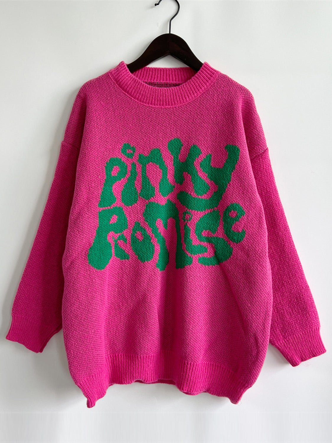 PINKY PROMISE Graphic Sweater Trendsi
