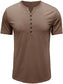 Men's Classic Henley Short Sleeve Polo Shirt nicholesgifts