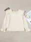 Ruffled Round Neck Flounce Sleeve Top nicholesgifts