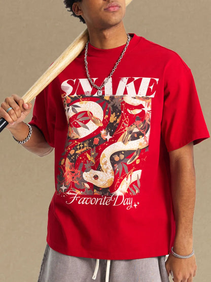 Men's Graphic Round Neck Half Sleeve T-Shirt nicholesgifts