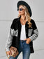 Leopard Button Up Denim Jacket nicholesgifts