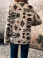 Geometric Half Zip Long Sleeve Sweatshirt nicholesgifts