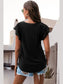 Ruffled Round Neck Cap Sleeve Blouse nicholesgifts
