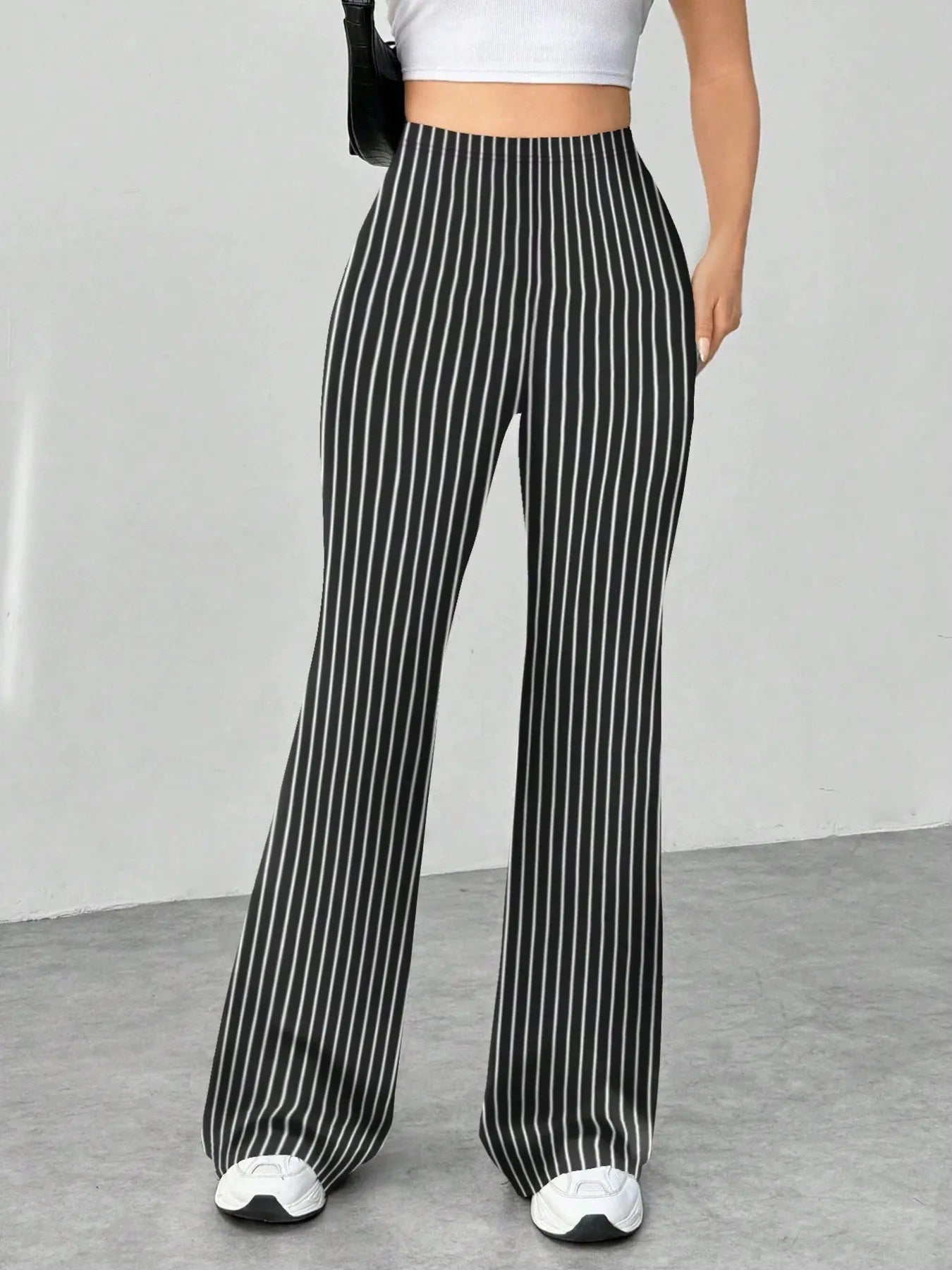 Women High Waisted Flare Pants nicholesgifts