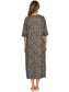 Printed Slit Night Dress with Pockets nicholesgifts